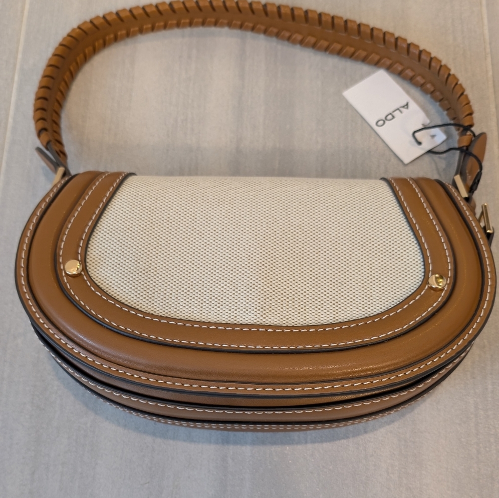 Aldo Brown and Cream Shoulder Bag